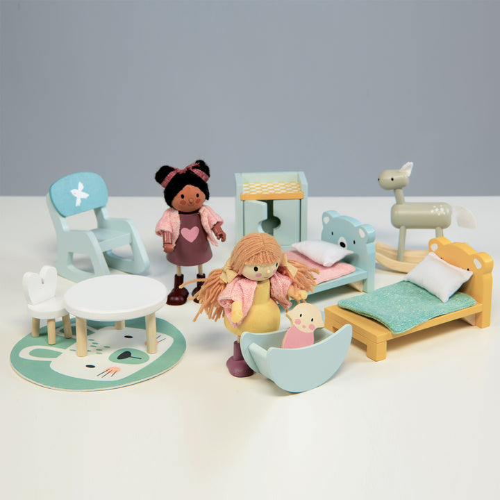 Dolls House Childrens Room Wooden Furniture by Tender Leaf Toys