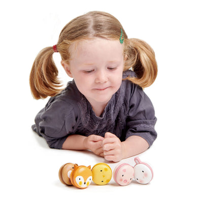 Wooden Animal Macarons by Tender Leaf Toys