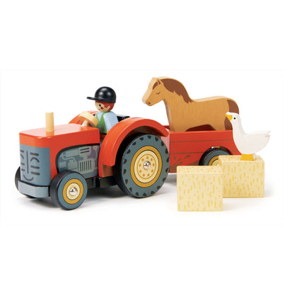 Farmyard Tractor Wooden Toy by Tender Leaf Toys
