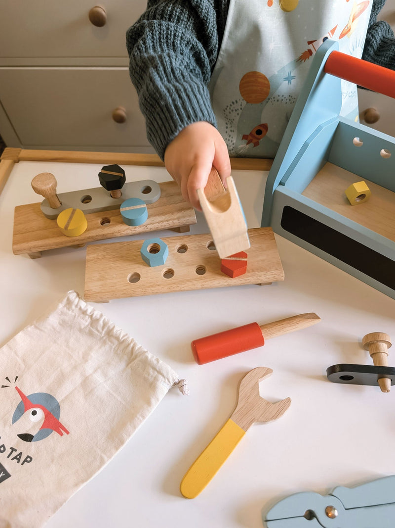 Tap Tap Tool Box Wooden Toy Set by Tender Leaf Toys
