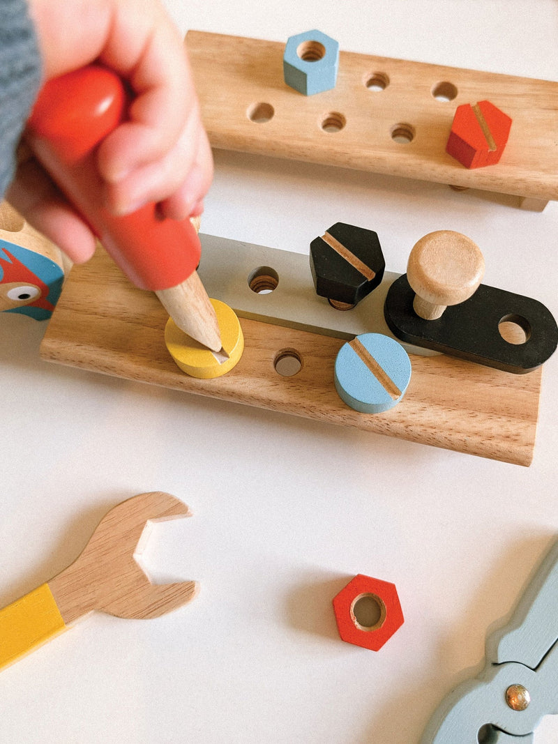 Tap Tap Tool Box Wooden Toy Set by Tender Leaf Toys