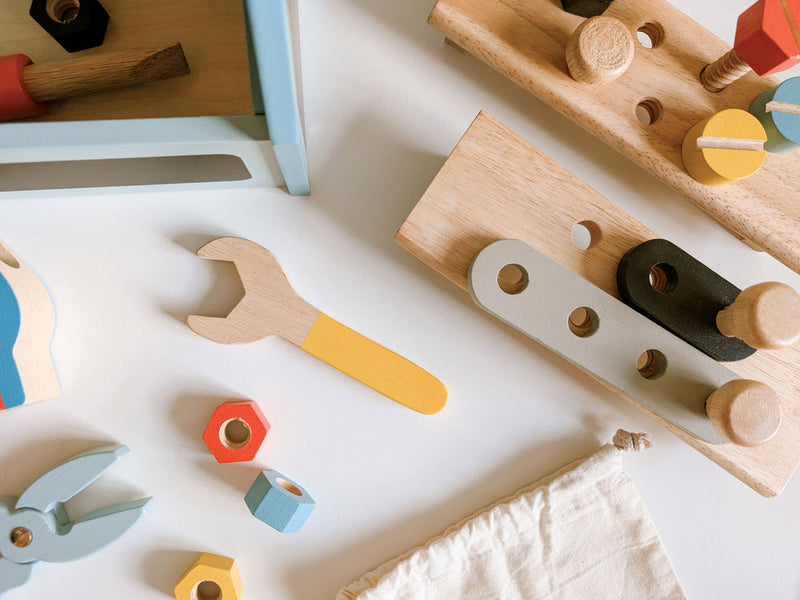 Tap Tap Tool Box Wooden Toy Set by Tender Leaf Toys