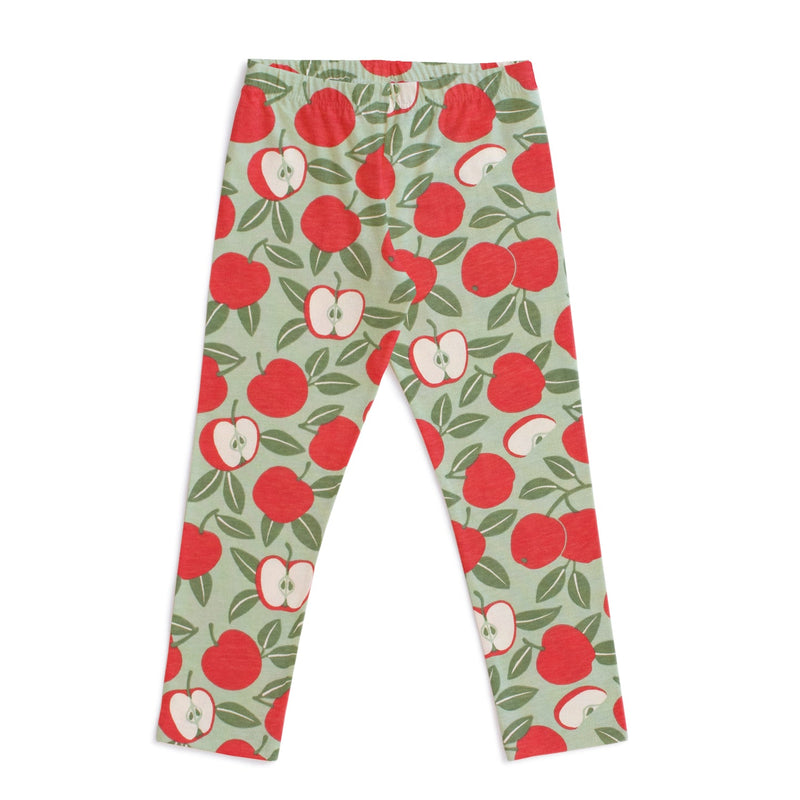 Leggings - Apples Red & Green by Winter Water Factory - FINAL SALE