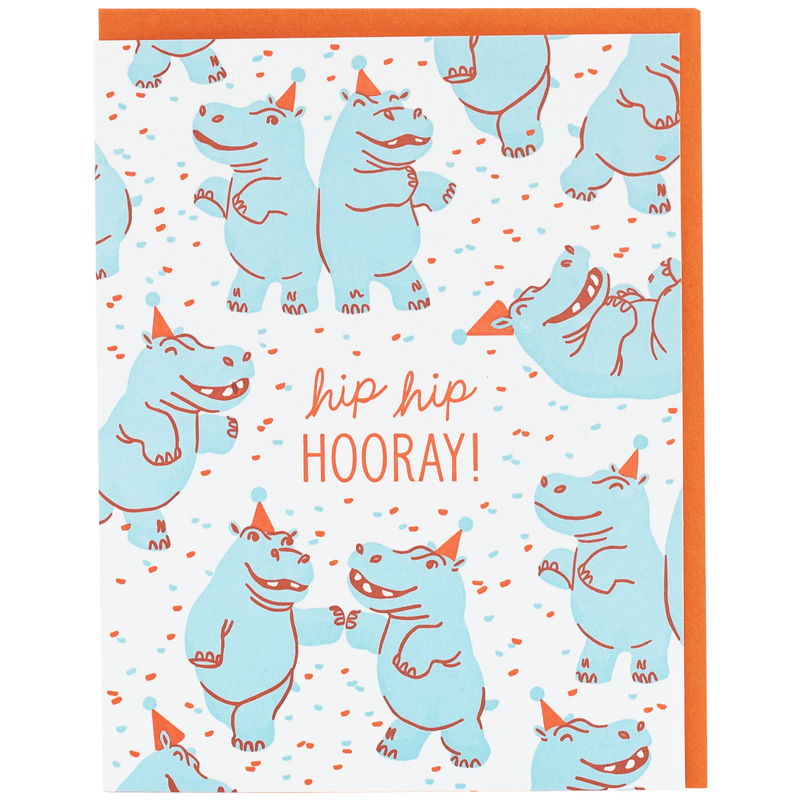 Hippo Dance Party Birthday Card by Smudge Ink