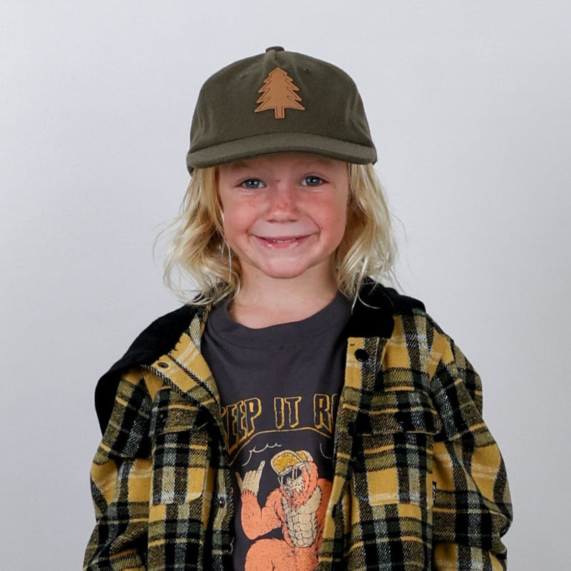 Field Guide Snapback Hat - Olive Wool by Tiny Whales