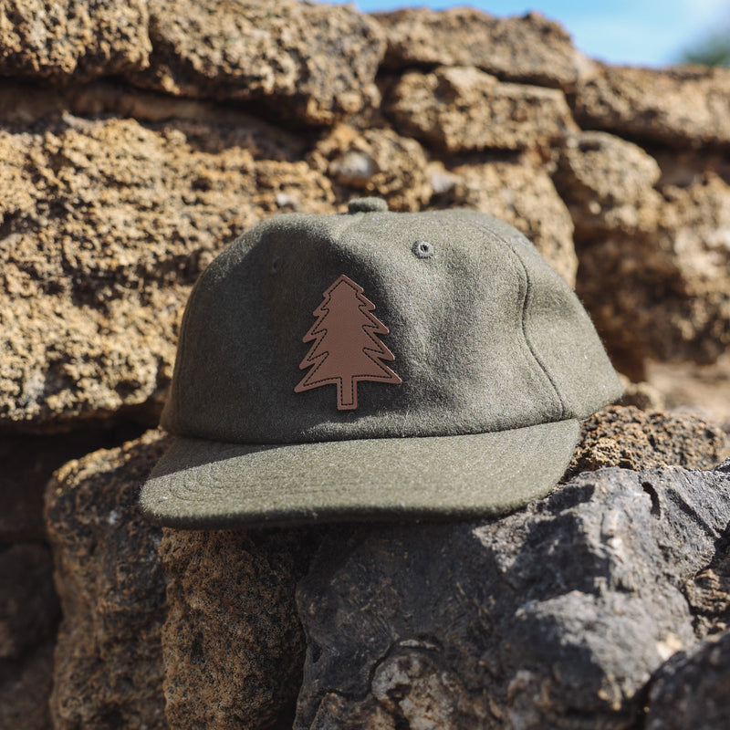 Field Guide Snapback Hat - Olive Wool by Tiny Whales