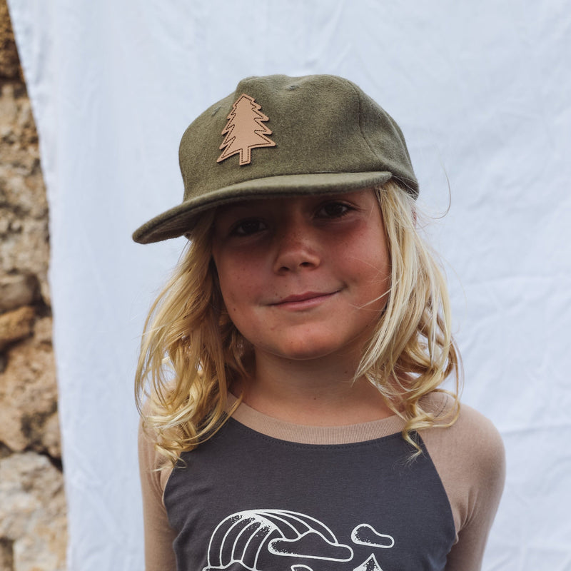 Field Guide Snapback Hat - Olive Wool by Tiny Whales