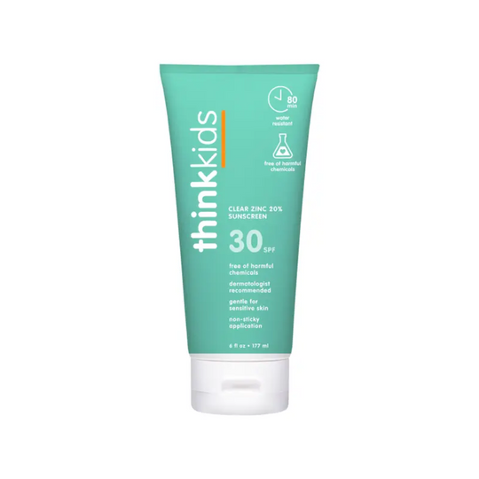 Think Kids Clear Zinc Sunscreen SPF 30 - Family Size 6oz