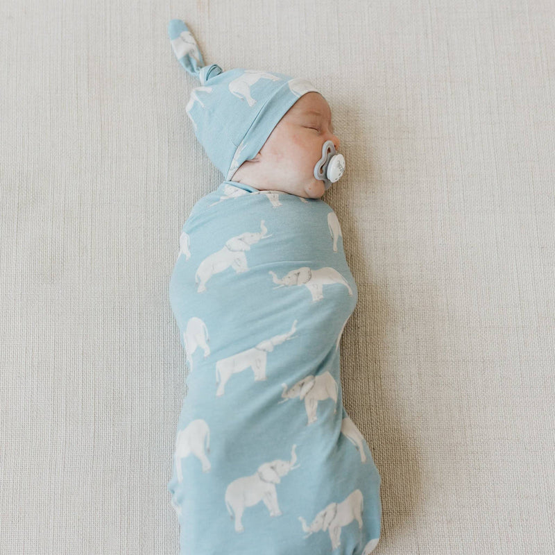 Newborn Top Knot Hat - Peanut by Copper Pearl