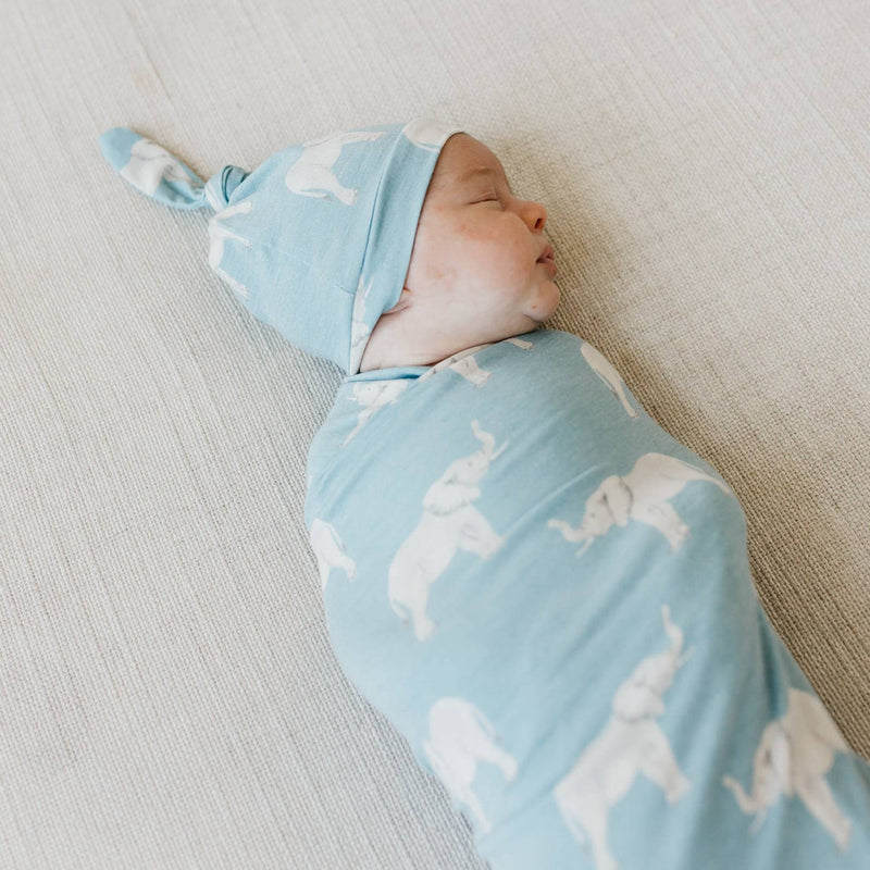 Newborn Top Knot Hat - Peanut by Copper Pearl