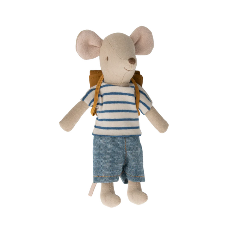 Tricycle Mouse, Big Brother with Bag by Maileg