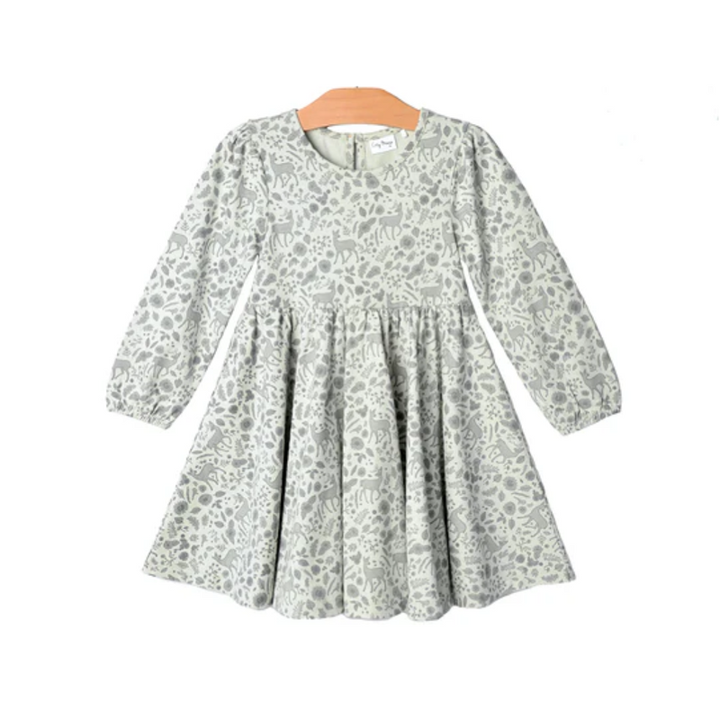 Twirl Dress- Combed Jersey  Deer by City Mouse