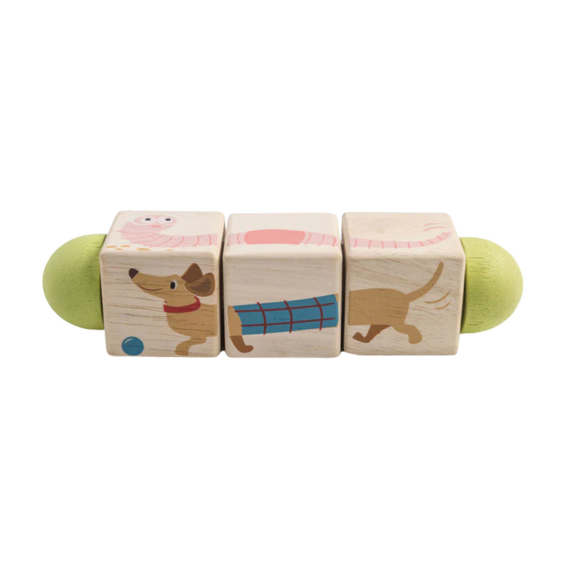 Twisting Cubes Wooden Matching Toy by Tender Leaf Toys