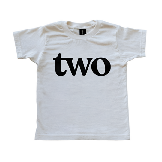 TWO Modern Birthday Shirt - Cream by Gladfolk
