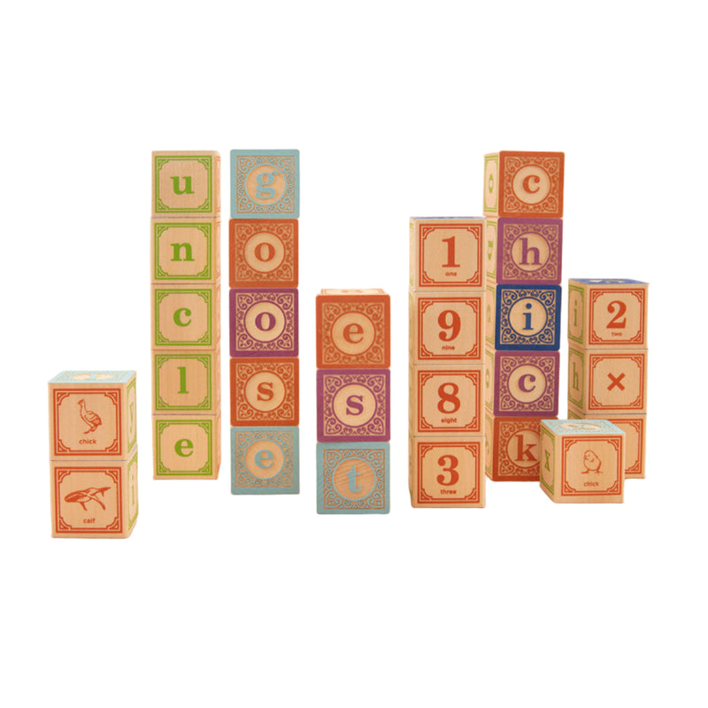 Classic Lowercase ABC Blocks by Uncle Goose – Pacifier Kids Boutique
