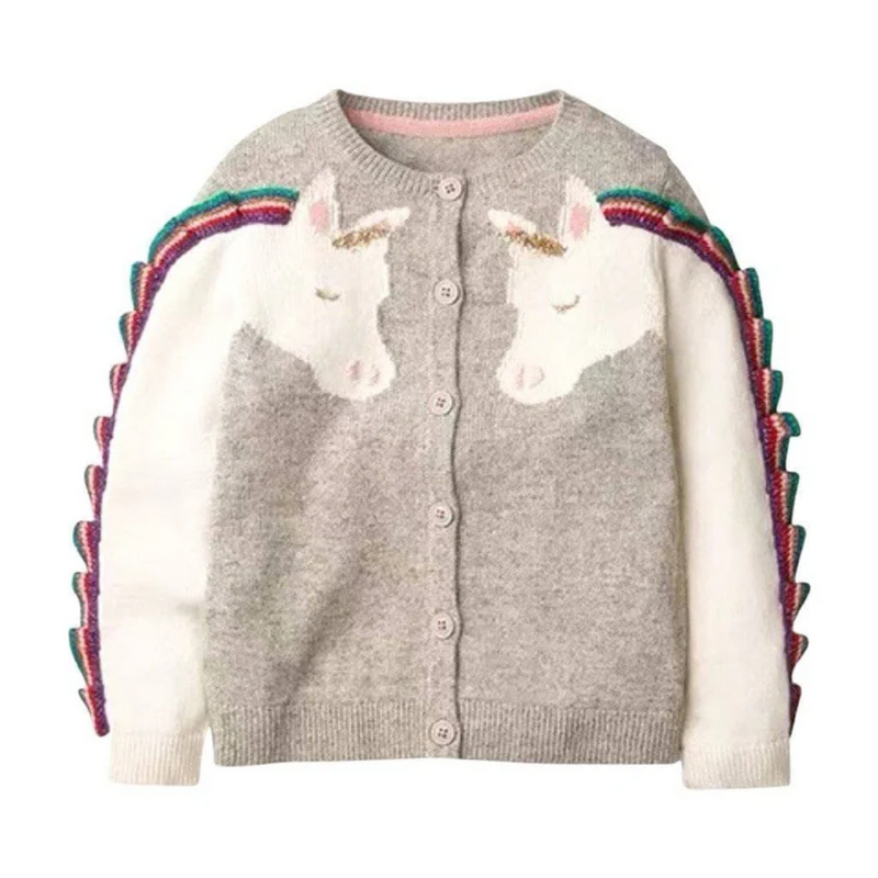 Unicorn Ruffle Cardigan by Lola + The Boys