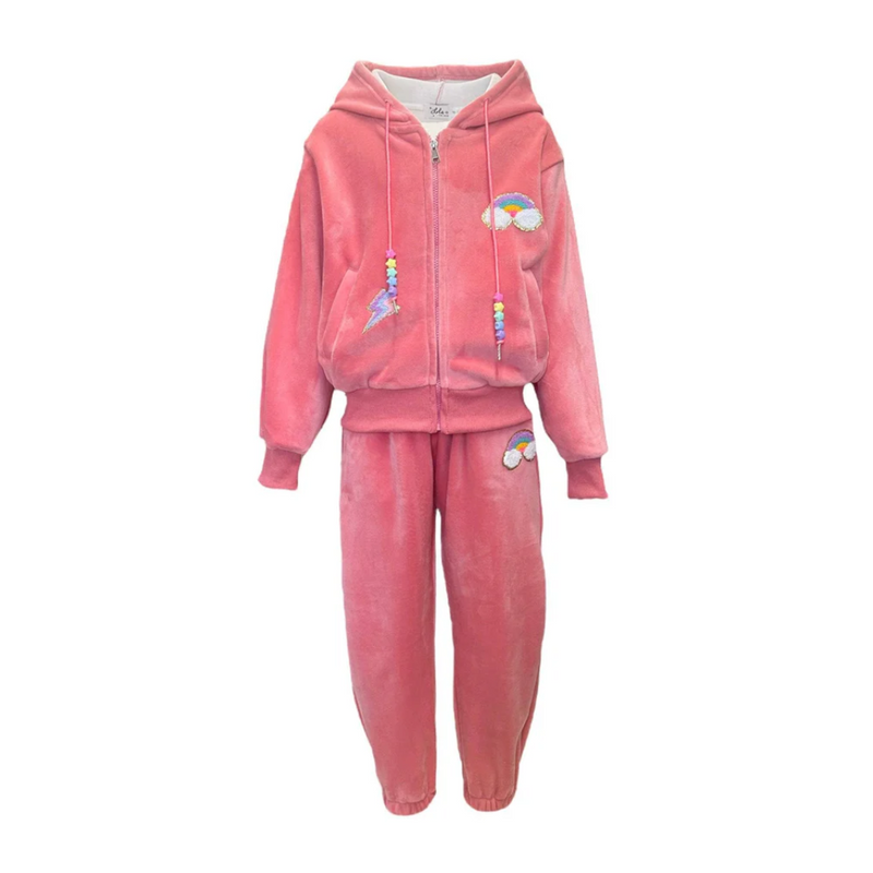 Unicorn Sparkle Velour Set by Lola + The Boys