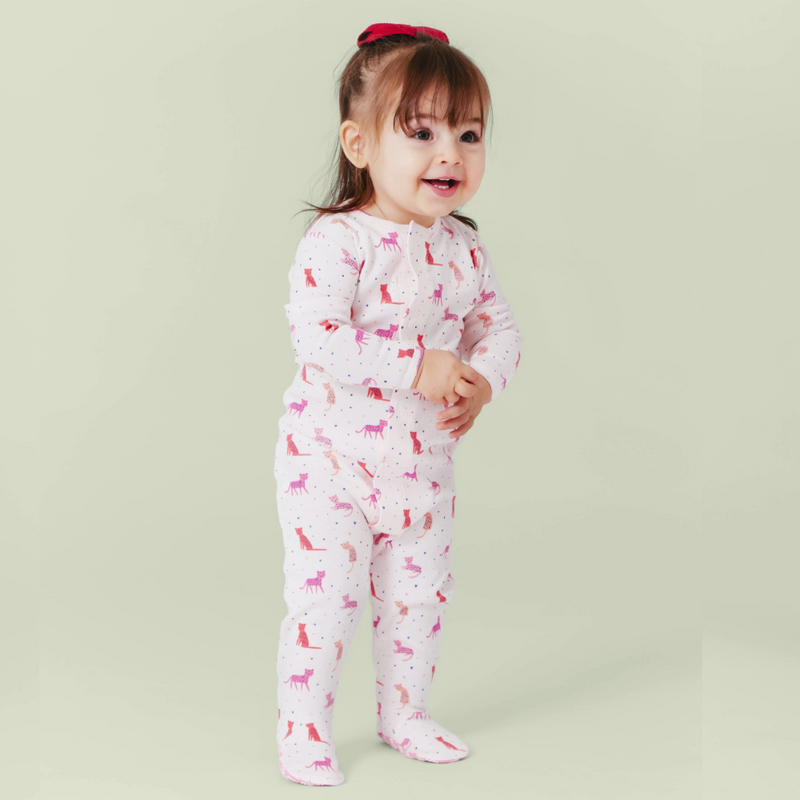 Cheetah Bonita Organic Cotton Footie by Magnetic Me