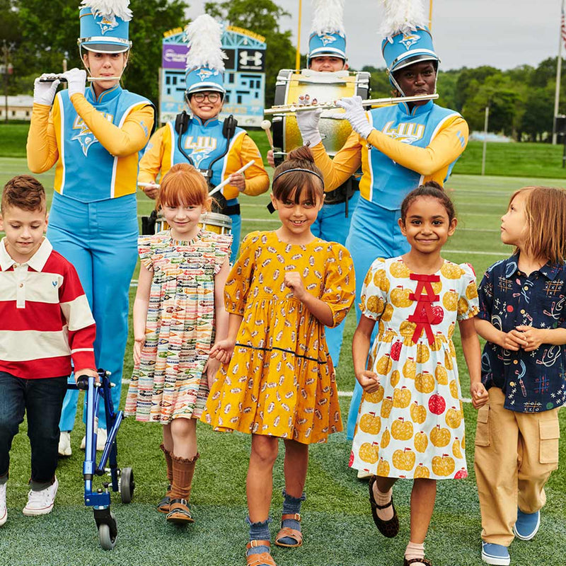 Hermione Dress - Gold Apples by Pink Chicken - FINAL SALE