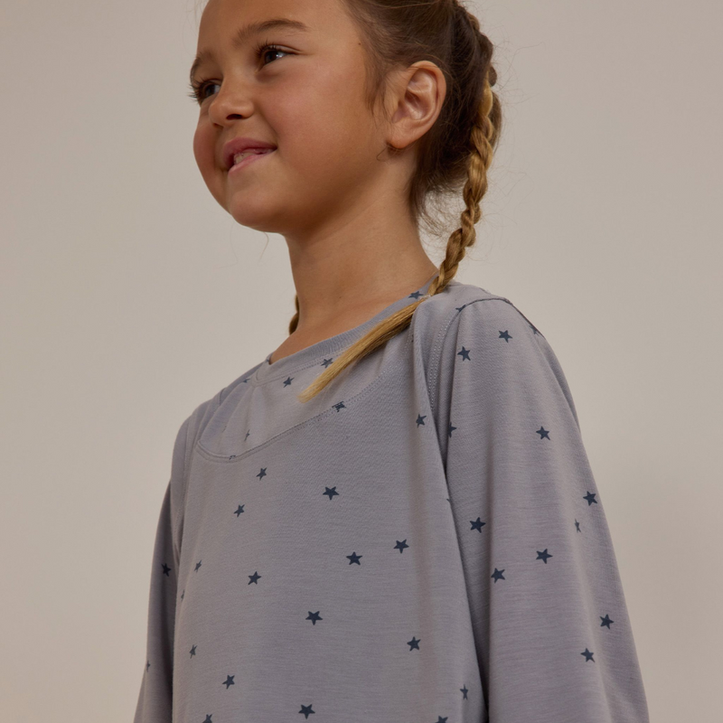 Spongey Knit Set Blue Stars - Dusty Blue by Rylee + Cru