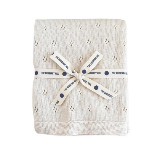 Organic Pique Blanket - Cream by The Blueberry Hill