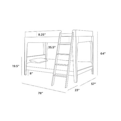 Perch Full Bunk Bed - Birch by Oeuf