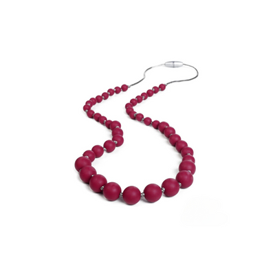 Audrey Teething Necklace - Maroon by Goobie Baby