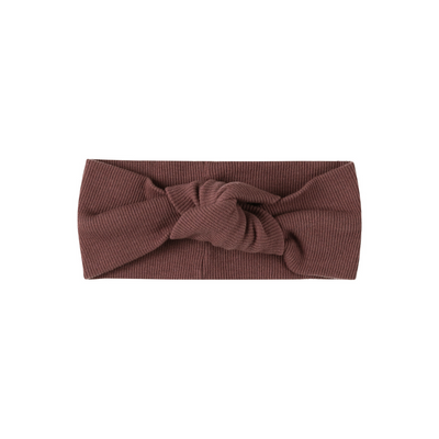 Ribbed Knotted Headband - Plum