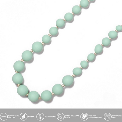 Audrey Teething Necklace - Mint by Goobie Baby