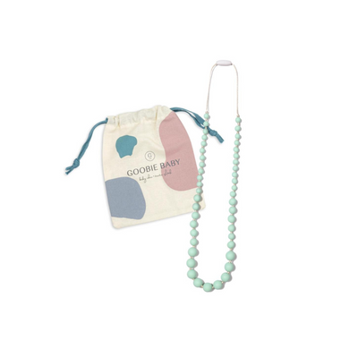 Audrey Teething Necklace - Mint by Goobie Baby