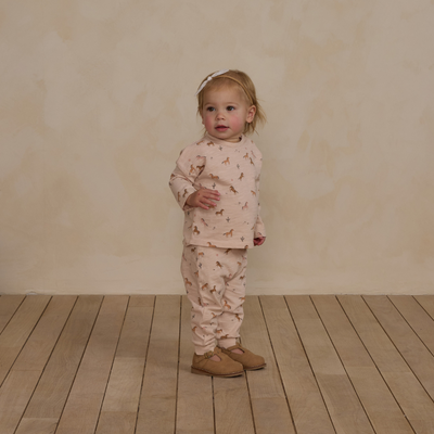 Long Sleeve Tee + Pant Set Horses - Shell by Rylee + Cru