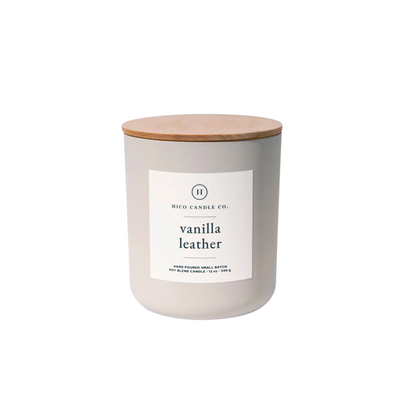 Vanilla Leather 12oz Candle by Hico Candle Co.