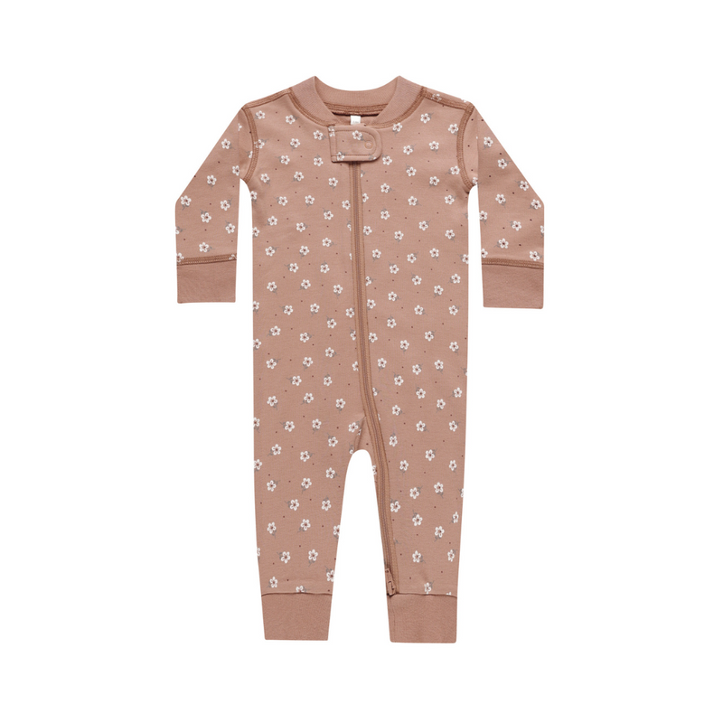 Zip Long Sleeve Sleeper - Rose Ditsy by Quincy Mae