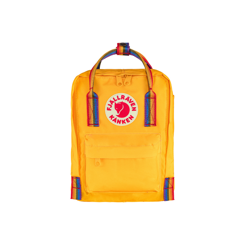 fjallraven kanken warm yellow mini backpack Fjllrven Knken convenient front and side pockets Fjallraven Kanken Mini - Kids