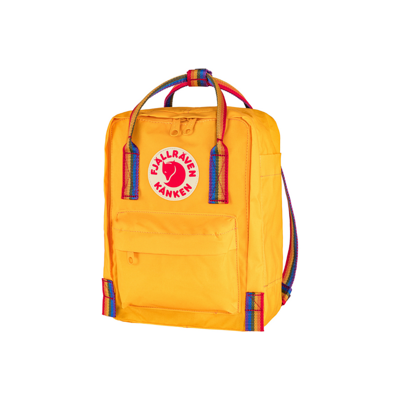 Kanken Rainbow Mini Backpack Warm Yellow by Fjallraven Pacifier Kids Boutique