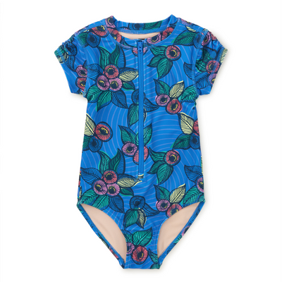 Rash Guard One-Piece Swimsuit - African Jewel Floral by Tea Collection