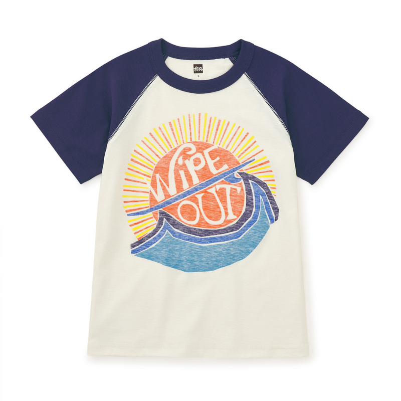 Wipe Out Raglan Tee - Chalk by Tea Collection