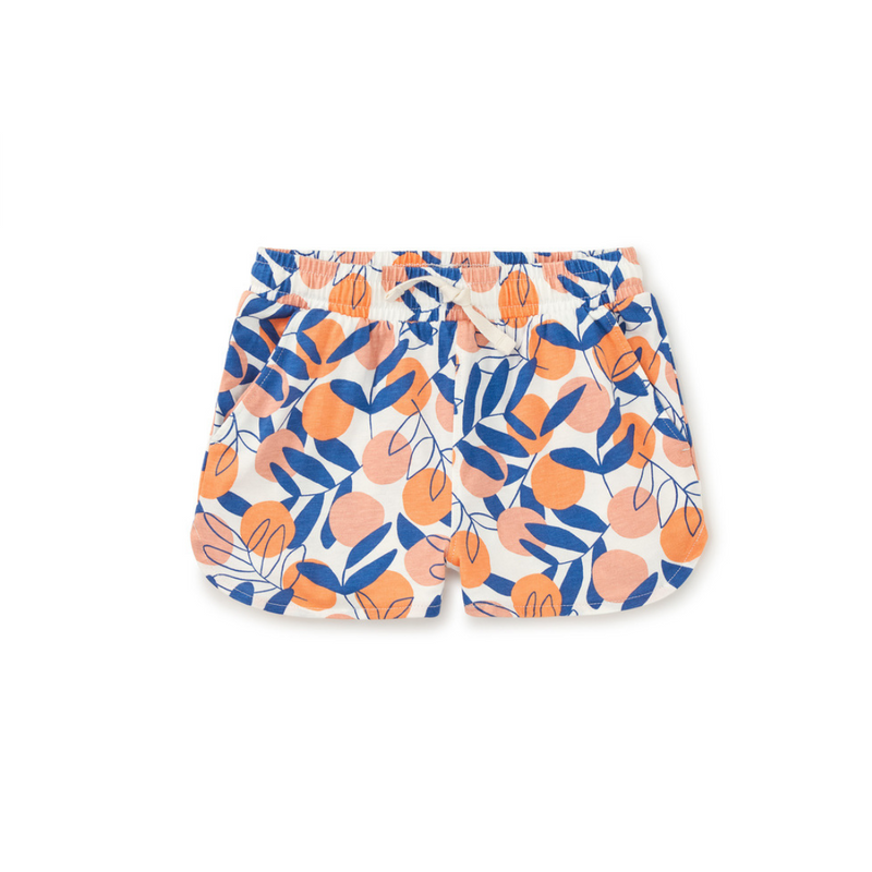 Tie Waist Printed Shorts - Mediterranean Citrus by Tea Collection