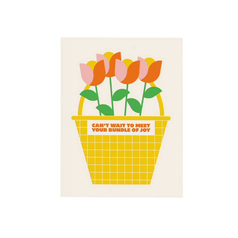 New Baby Basket of Tulips Card by paper&stuff