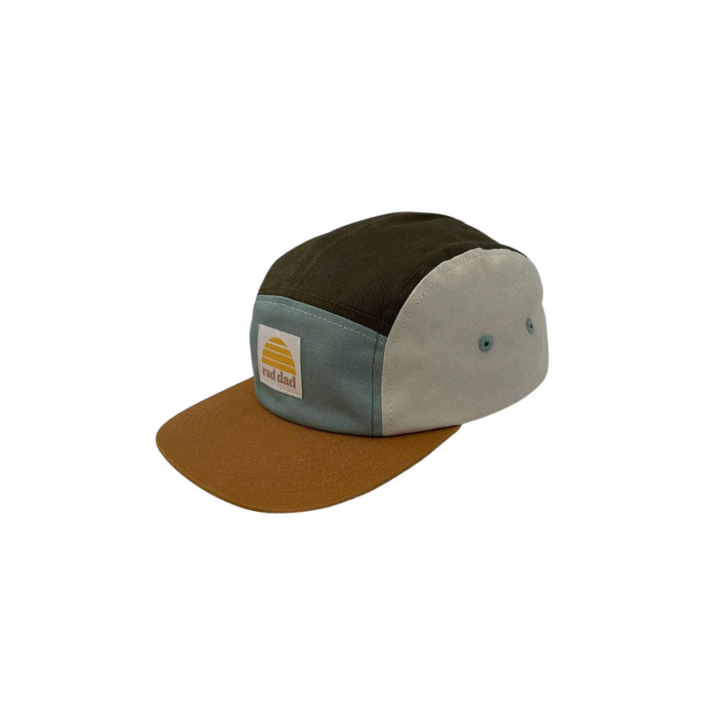 Spliced Cap Rad Dad Five Panel Spliced Cap - Khaki by Banabae – Pacifier Kids Boutique
