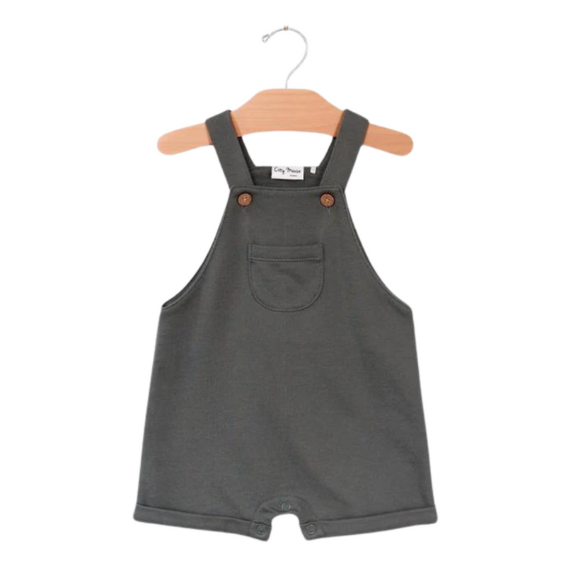 Shortie Overalls - Charcoal by City Mouse