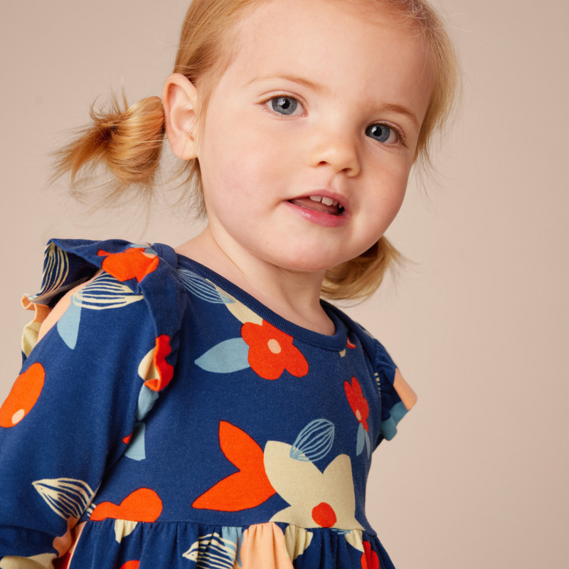 Mighty Mini Baby Dress - Turkish Coastal Floral by Tea Collection - FINAL SALE