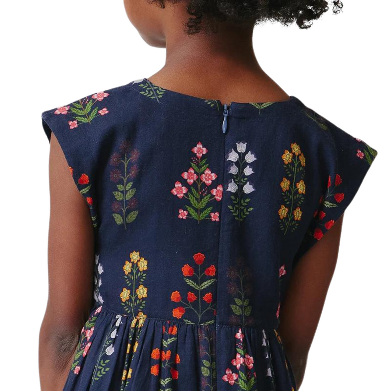 Peachy Dress - Navy Field Floral by Pink Chicken