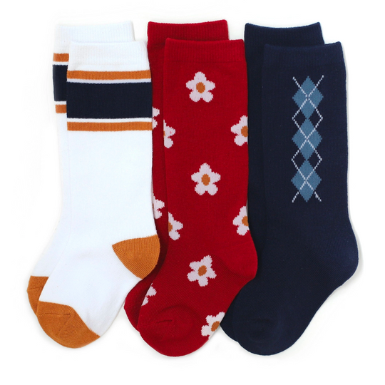 School Girl Knee High Socks - 3 Pack by Little Stocking Co. - FINAL SALE