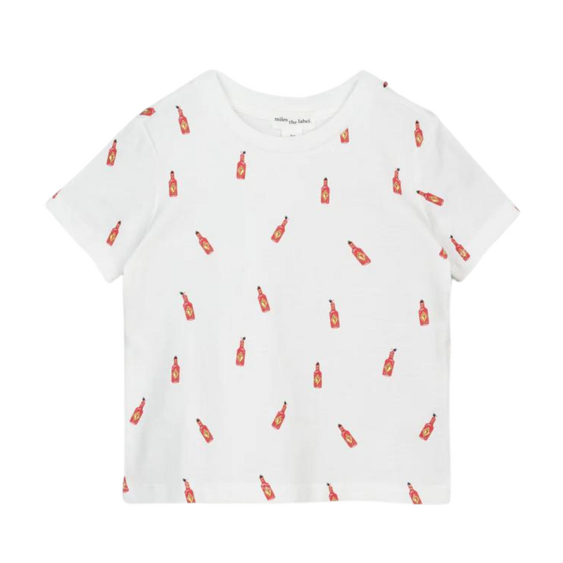 Short Sleeve T-Shirt - Hot Sauce Print by miles the label. - FINAL SALE