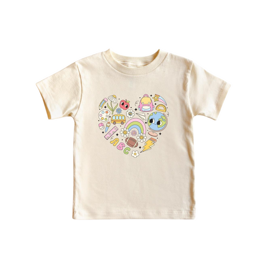 Back To School Tee - Natural by PETITRUE - FINAL SALE