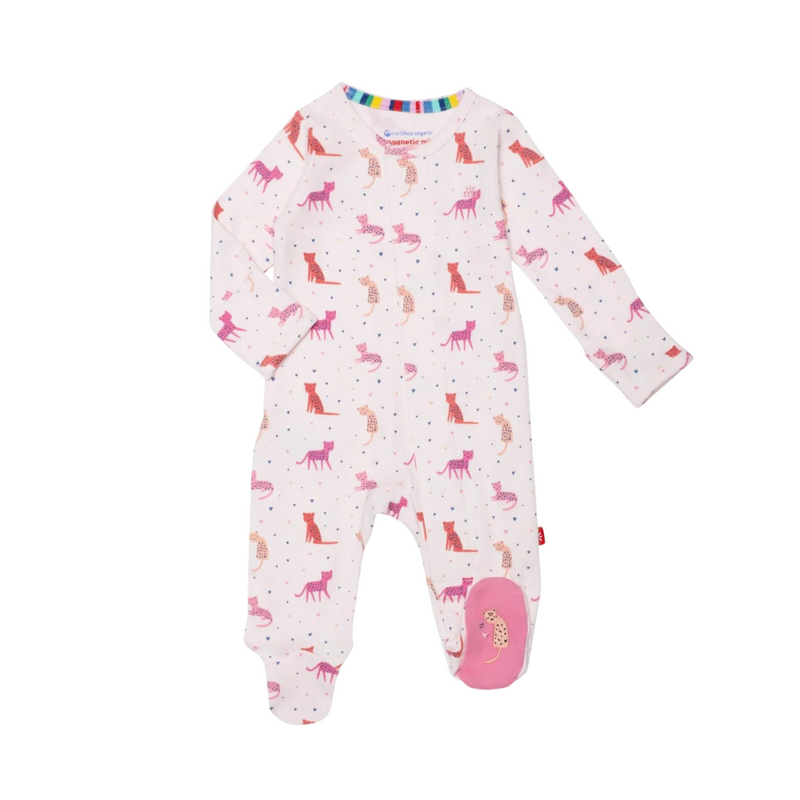 Cheetah Bonita Organic Cotton Footie by Magnetic Me