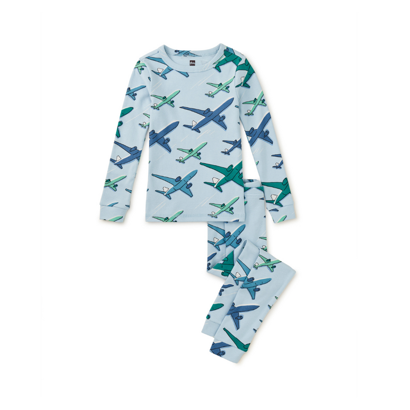 Goodnight Pajama Set - Away We Go Airplanes by Tea Collection