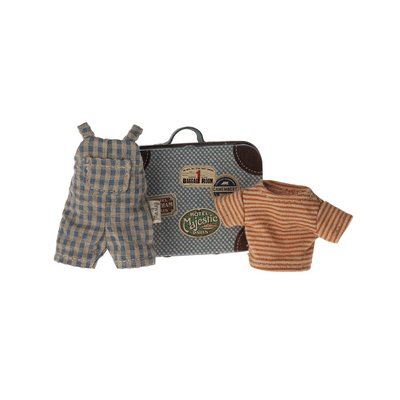 Overalls & Shirt in Suitcase, Mouse - Big Brother by Maileg