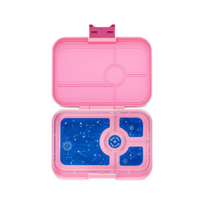 Yumbox Tapas Bento Lunch Box - 4 Compartment - Capri Pink/Zodiac